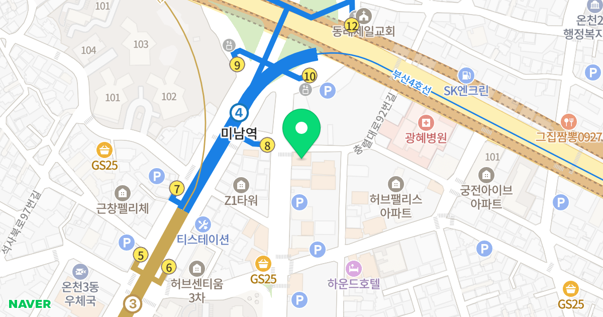 보성오페라 위치 지도 - 부산광역시 동래구 충렬대로92번길 27