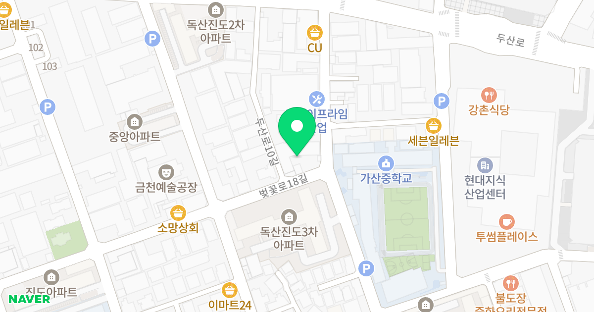 동우오피스텔 위치 지도 - 서울특별시 금천구 범안로17길 55