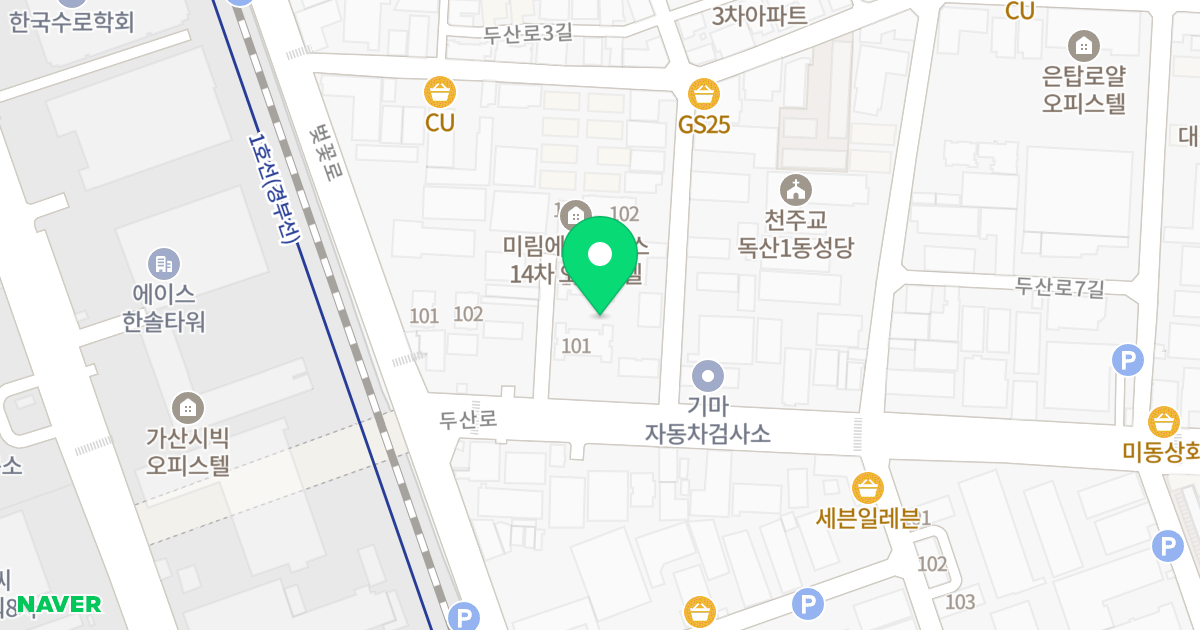 어반팰리스 위치 지도 - 서울특별시 금천구 두산로 5-8