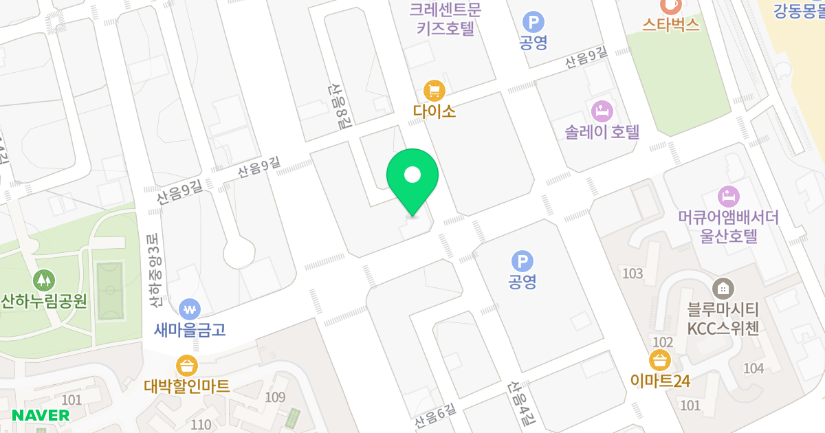 (1025-18) 위치 지도 - 울산광역시 북구 산음4길 21