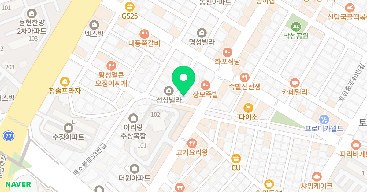 정우아파텔 위치 지도 - 인천광역시 미추홀구 아암대로107번길 39