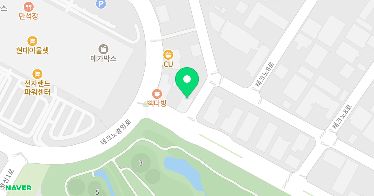 비엘타워 위치 지도 - 대전광역시 유성구 테크노8로 34