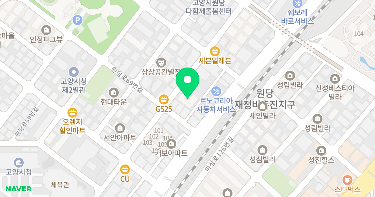 경원아인스타워 위치 지도 - 경기도 고양시 덕양구 마상로114번길 33
