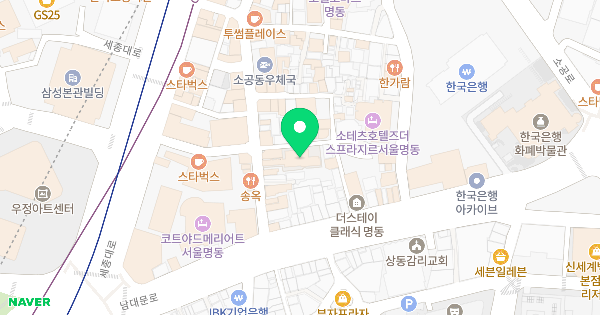 브릴란테 덕수궁 위치 지도 - 서울특별시 중구 남대문로1길 14-1