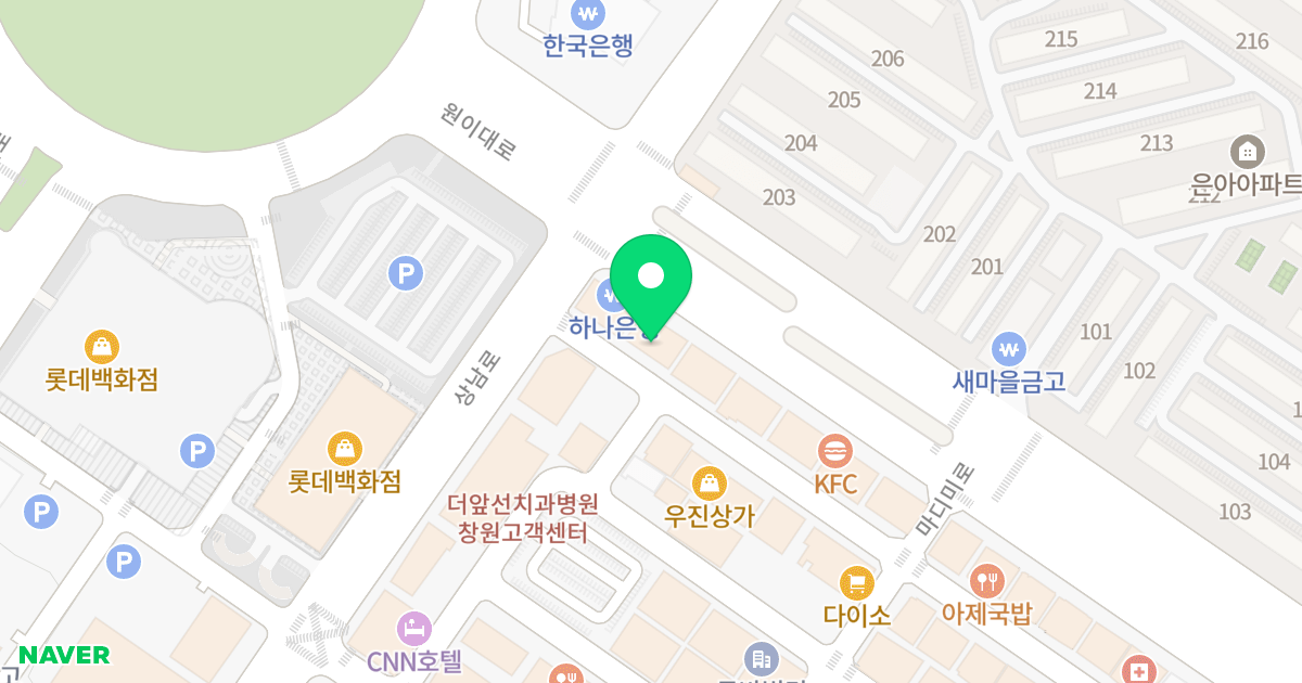 상남오피스텔 위치 지도 - 경상남도 창원시 성산구 원이대로 648