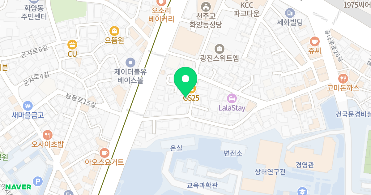 DM7 건대 위치 지도 - 서울특별시 광진구 광나루로20길 40