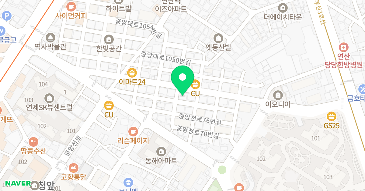 홍림로얄빌 위치 지도 - 부산광역시 연제구 월드컵대로73번길 51
