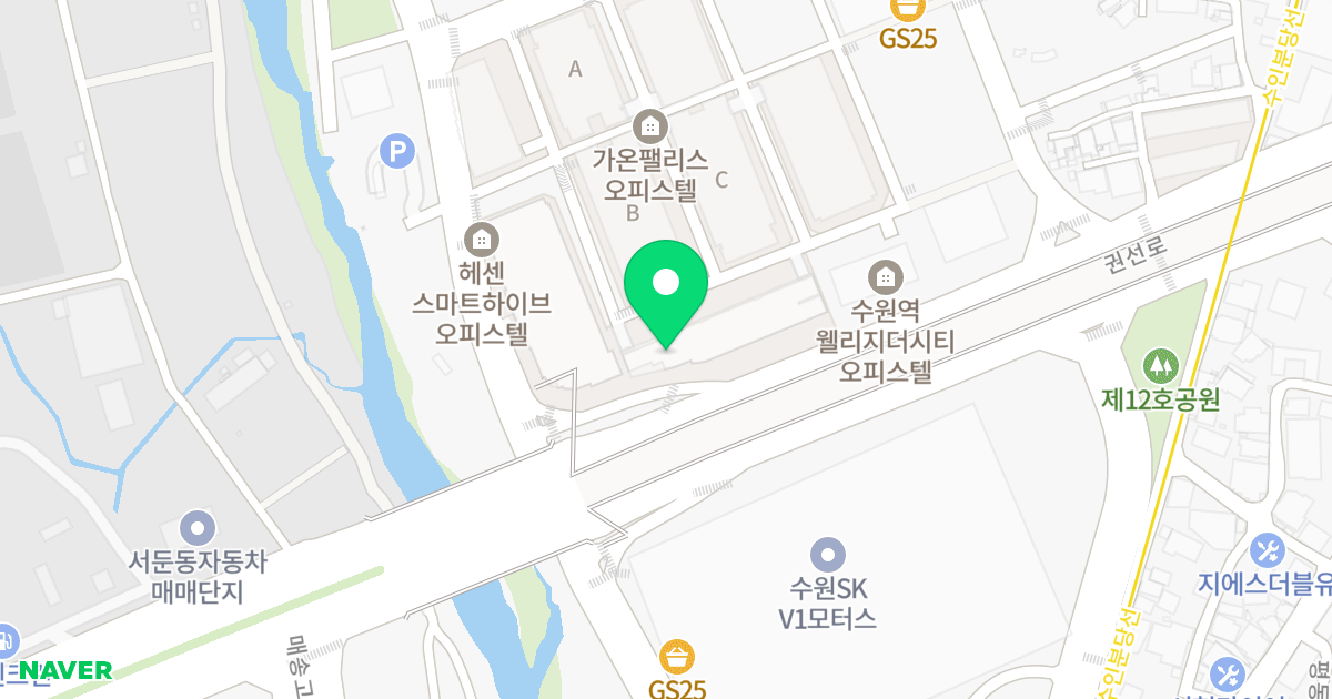 크레도오피스텔 위치 지도 - 경기도 수원시 권선구