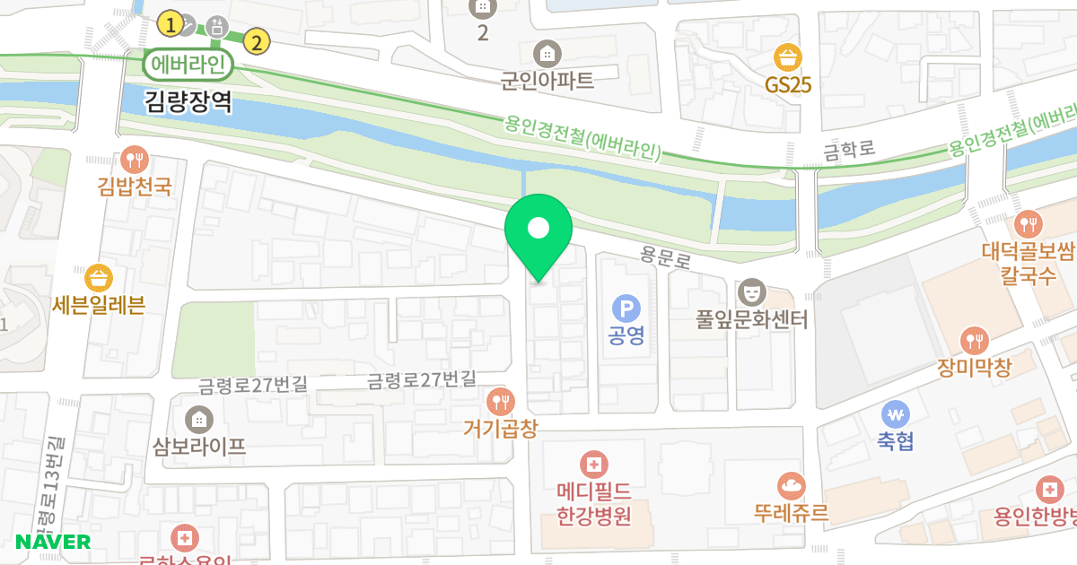 휴먼빌리지 위치 지도 - 경기도 용인시 처인구