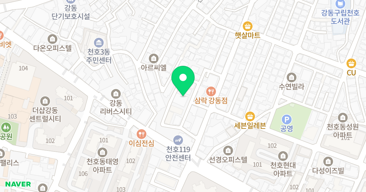 더존스테이71 위치 지도 - 서울특별시 강동구 진황도로27가길 6-7