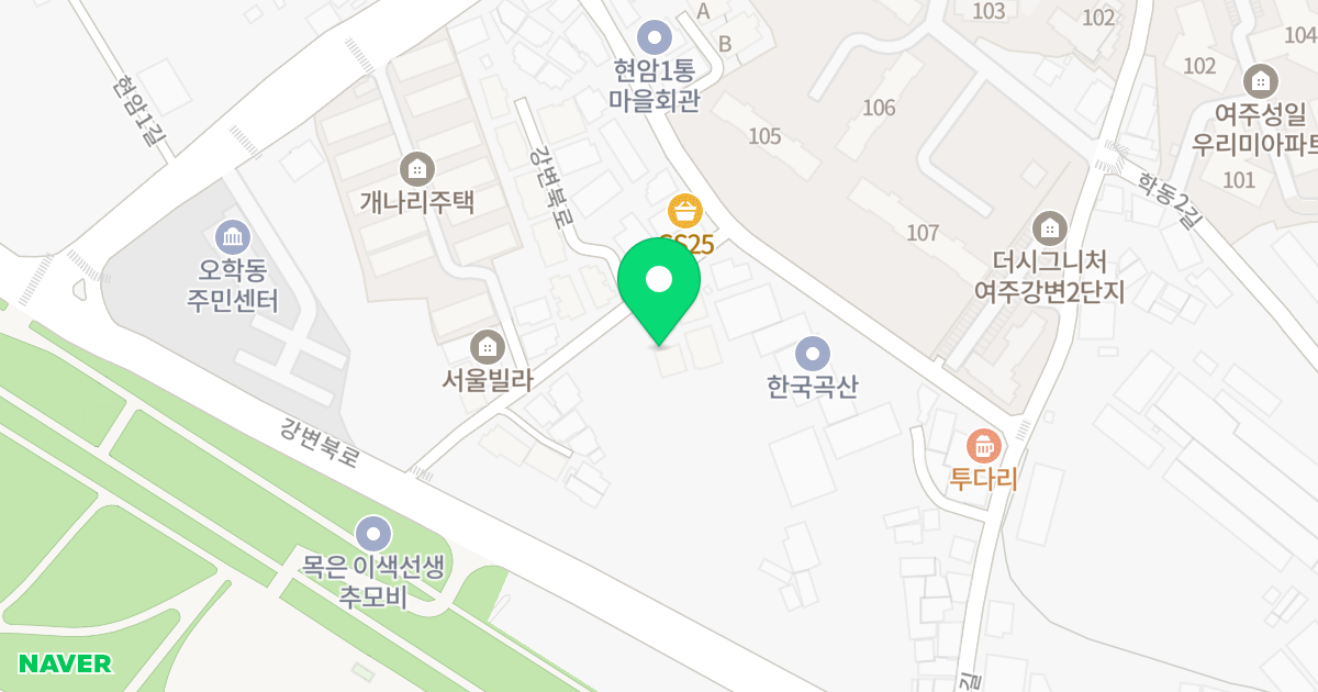 양지리버힐스 위치 지도 - 경기도 여주시 강변북로 104-22