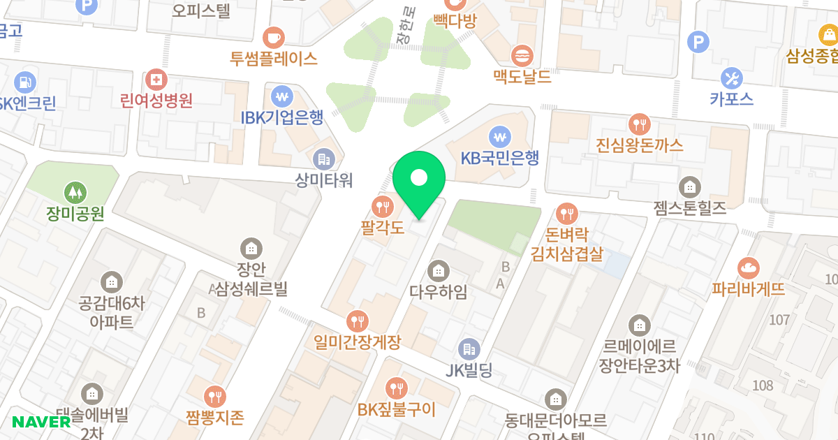 유원블리스장안 위치 지도 - 서울특별시 동대문구 장한로26가길 6