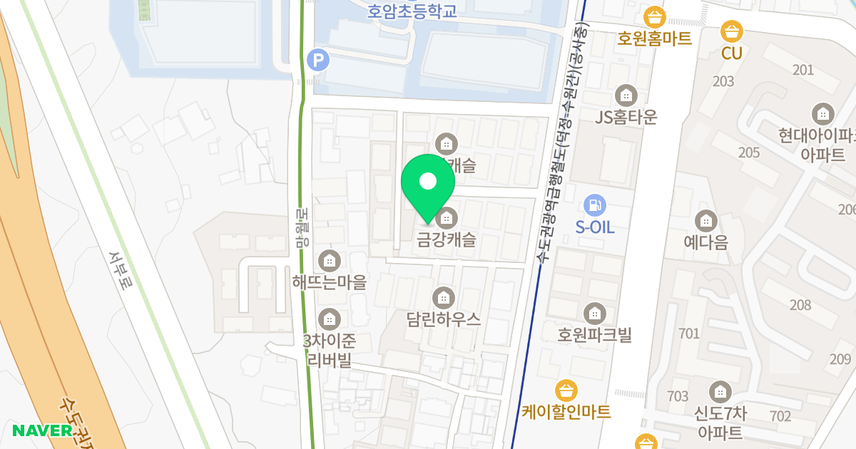 삼익캐슬 위치 지도 - 경기도 의정부시 호암로 37-15