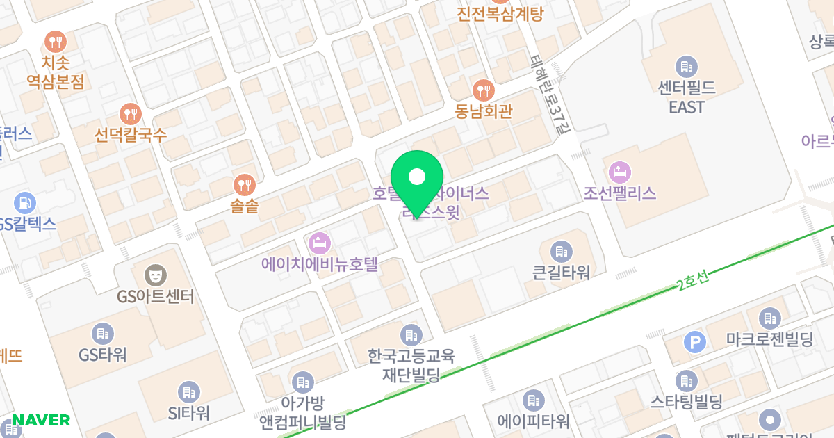 THE POEM 위치 지도 - 서울특별시 강남구 테헤란로33길 12