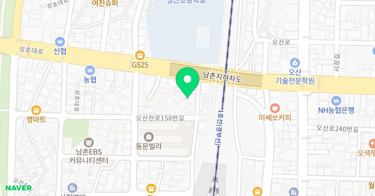 더리치 위치 지도 - 경기도 오산시 성호대로50번길 6