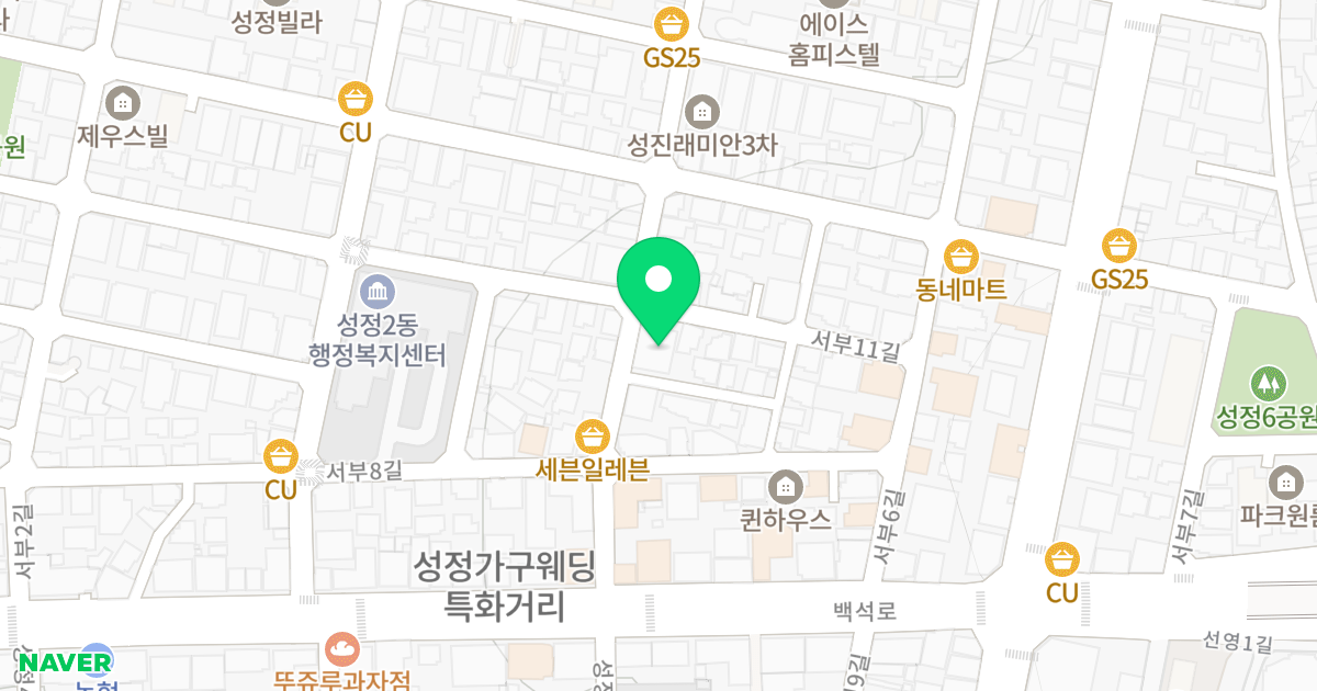 썬 오피스텔 위치 지도 - 충청남도 천안시 서북구 서부4길 14