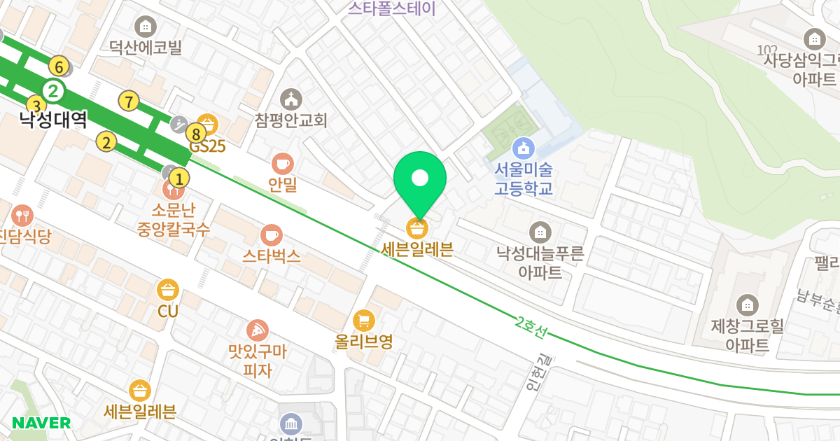 오피스텔더스위트 위치 지도 - 서울특별시 관악구 남부순환로 1953