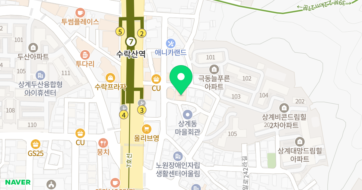 쁘네 더 퍼스트 위치 지도 - 서울특별시 노원구 동일로242가길 30-4