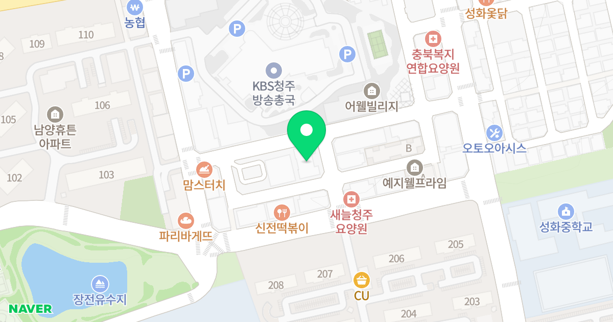 주1 위치 지도 - 충청북도 청주시 서원구 신화로36번길 20