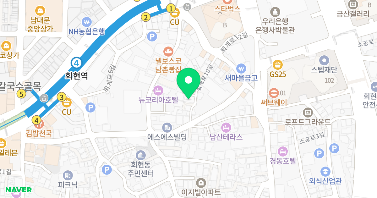 어반하임 위치 지도 - 서울특별시 중구 퇴계로10길 20-24