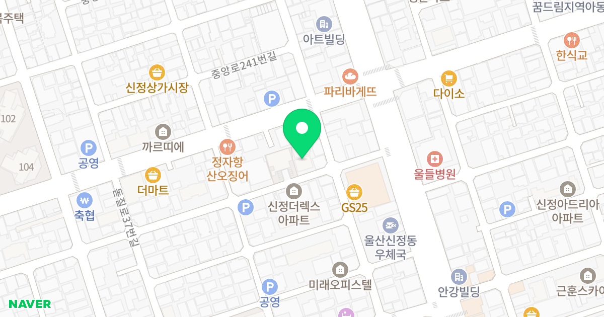 일원푸오레스타일 위치 지도 - 울산광역시 남구 봉월로82번길 47