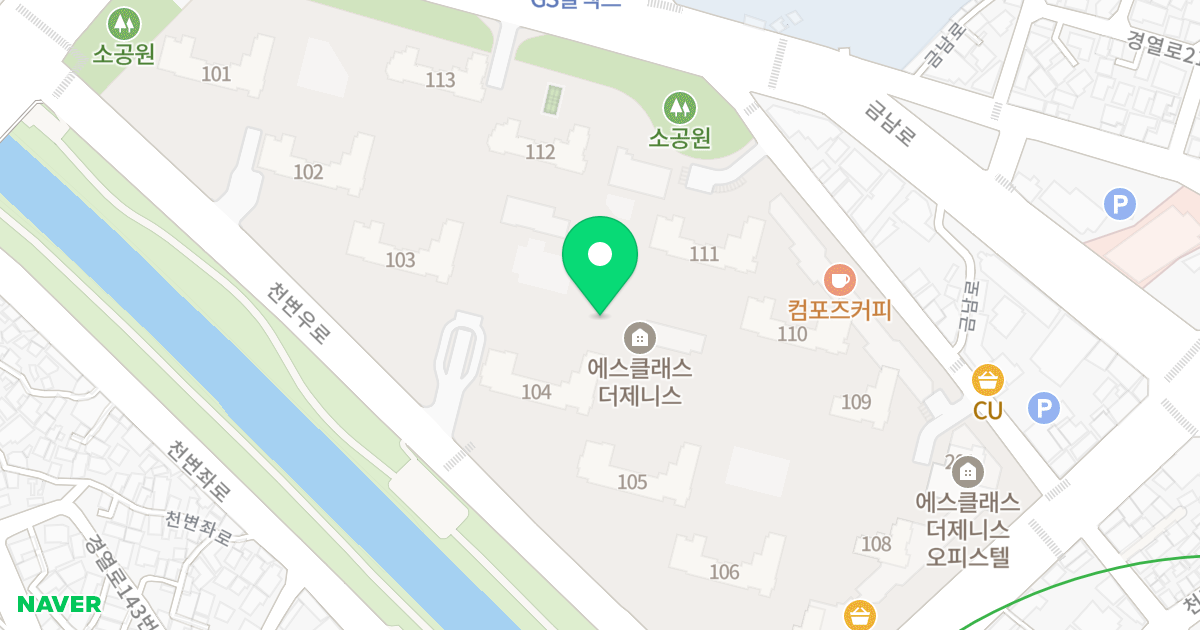S-클래스 더 제니스 위치 지도 - 광주광역시 북구 천변우로 227