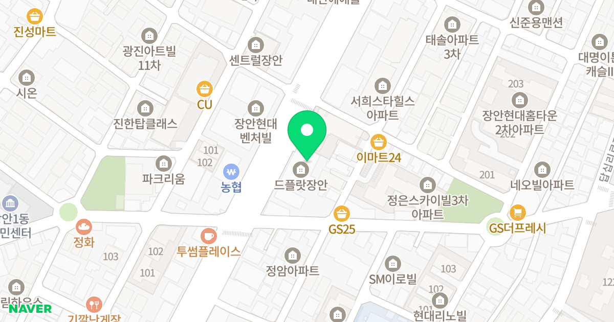 드플랏장안 위치 지도 - 서울특별시 동대문구 장한로 82