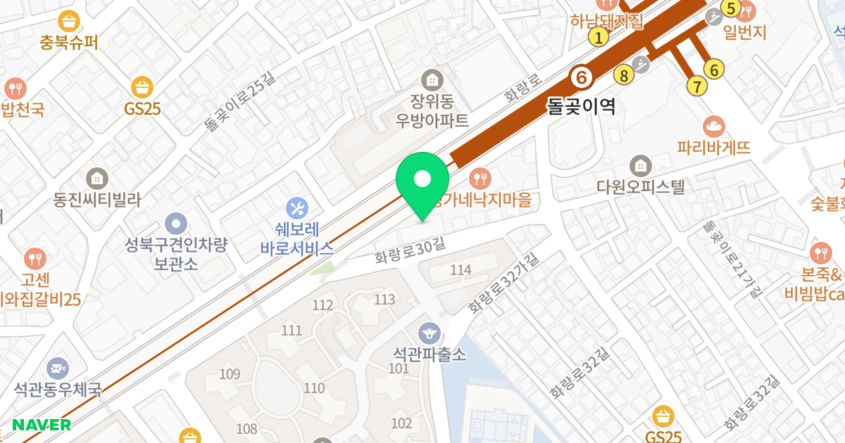 filif 위치 지도 - 서울특별시 성북구 화랑로 230