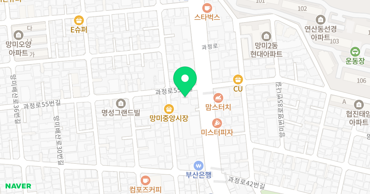 그라시아 위치 지도 - 부산광역시 수영구 과정로55번길 5
