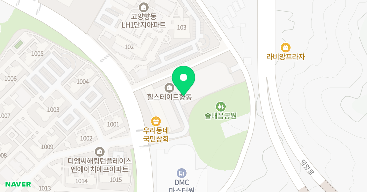 현대테라타워 향동 위치 지도 - 경기도 고양시 덕양구 향기로 182