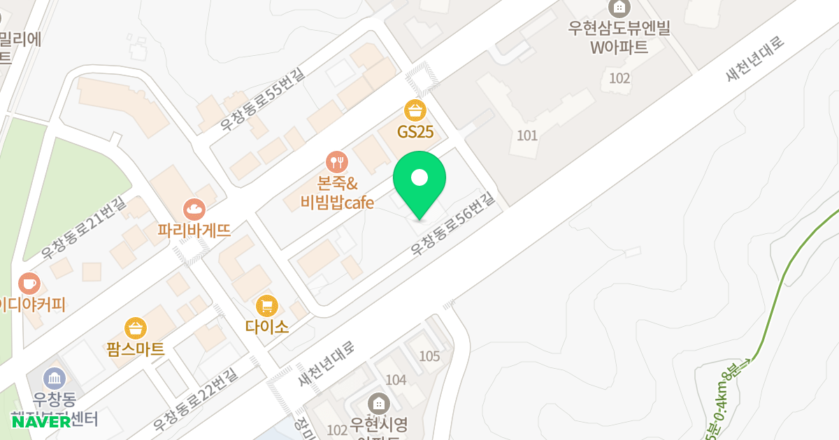 (기타) 위치 지도 - 경상북도 포항시 북구