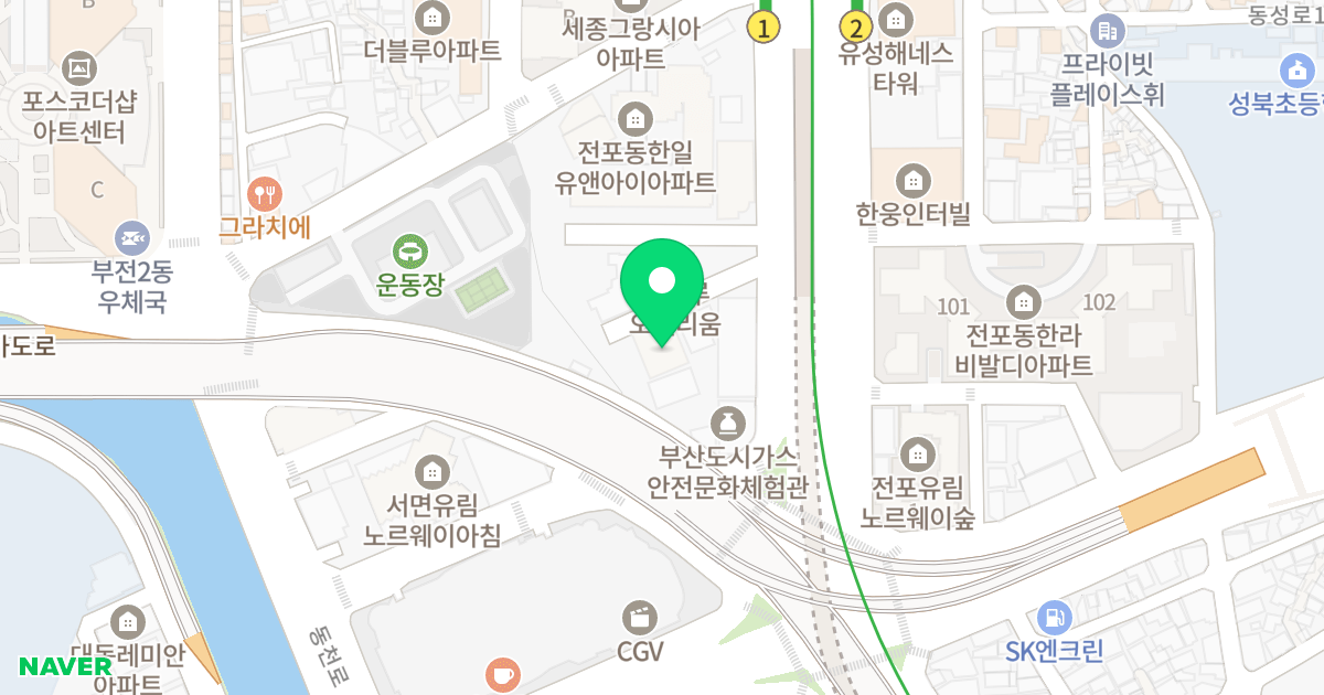 더나이스 위치 지도 - 부산광역시 부산진구 전포대로 157-2