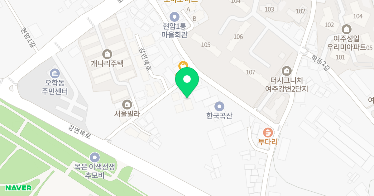 양지리버힐스 위치 지도 - 경기도 여주시 강변북로 104-24