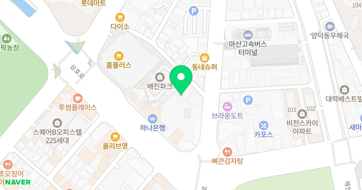 송촌 e' 누리채 아파트 위치 지도 - 경상남도 창원시 마산회원구 양덕남8길 5