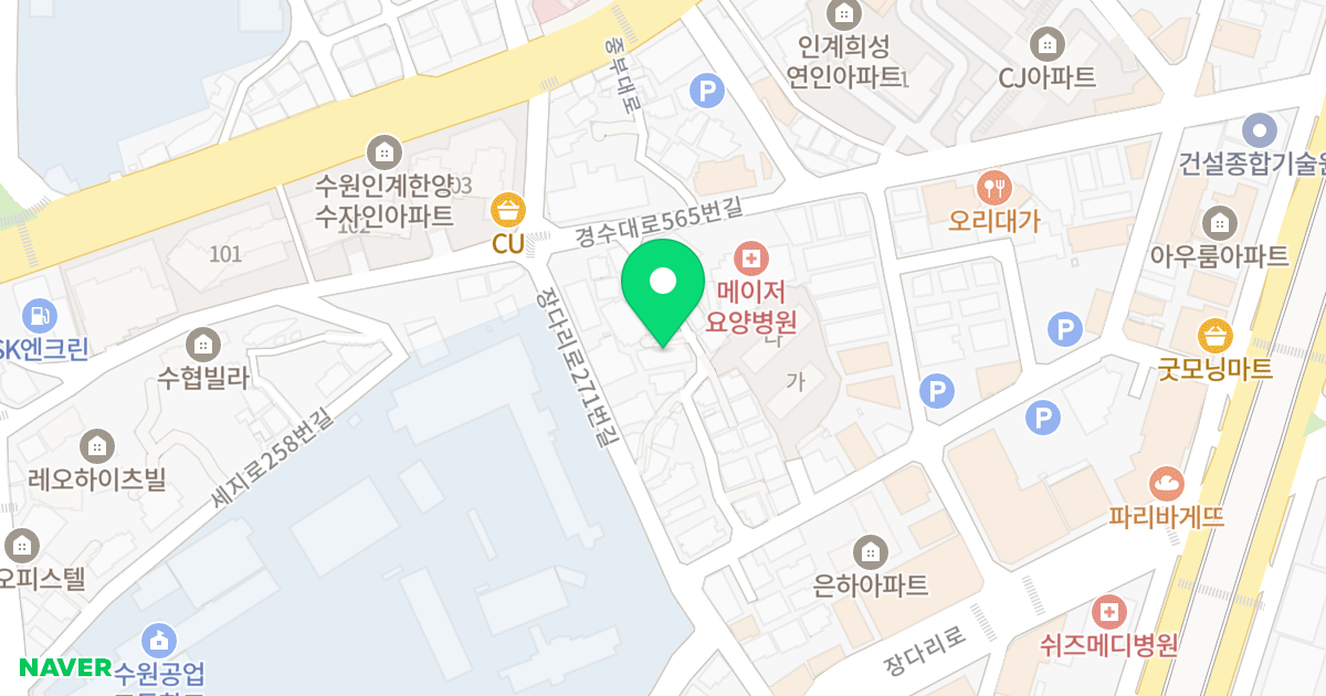 정원아트빌 위치 지도 - 경기도 수원시 팔달구 경수대로565번길 59-18