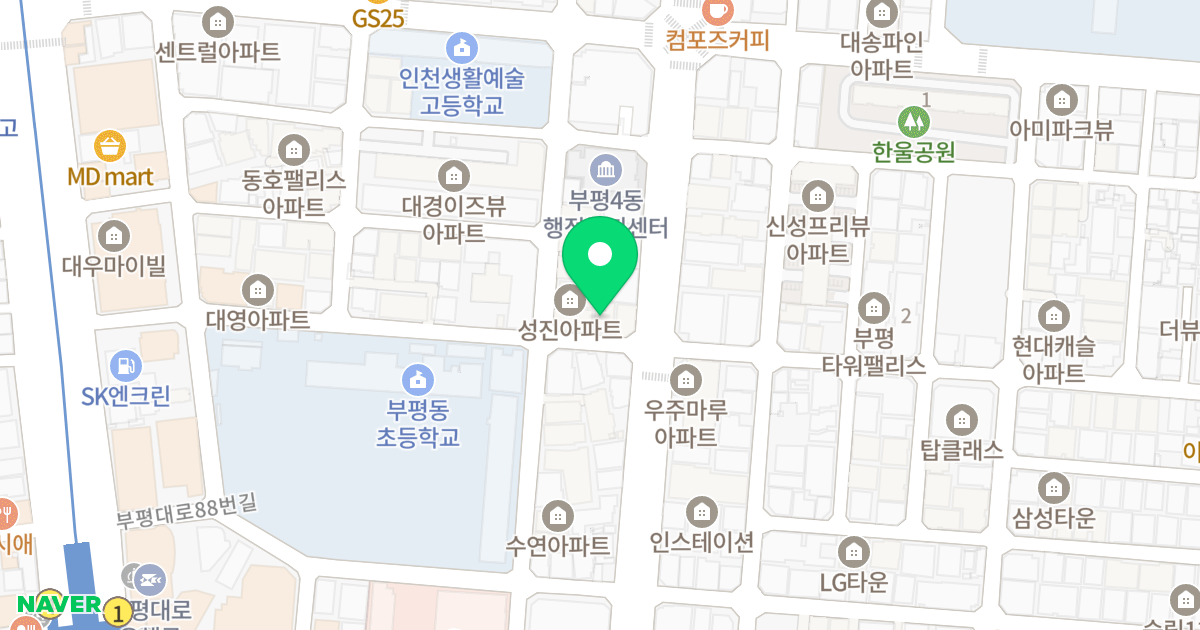 부흥아파트 위치 지도 - 인천광역시 부평구 부평대로98번길 49