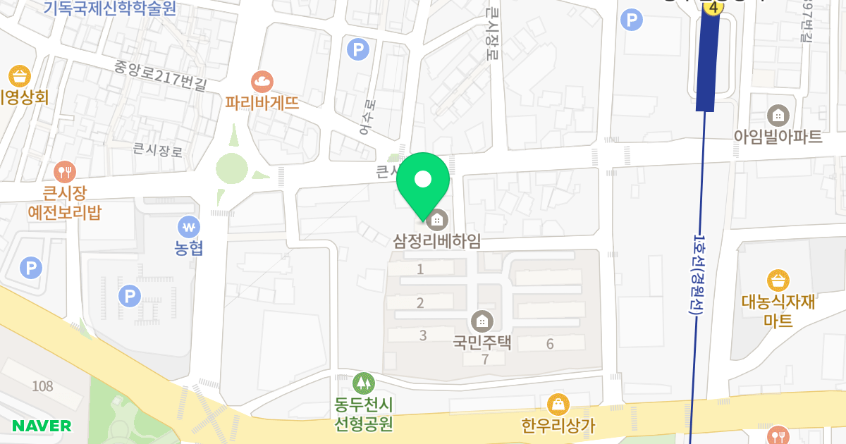 (703-44) 위치 지도 - 경기도 동두천시
