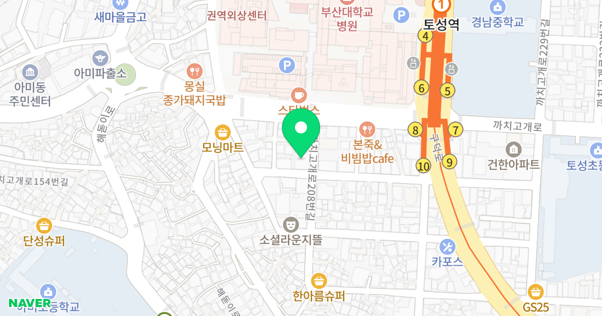 (67-8) 위치 지도 - 부산광역시 서구 구덕로165번길 26