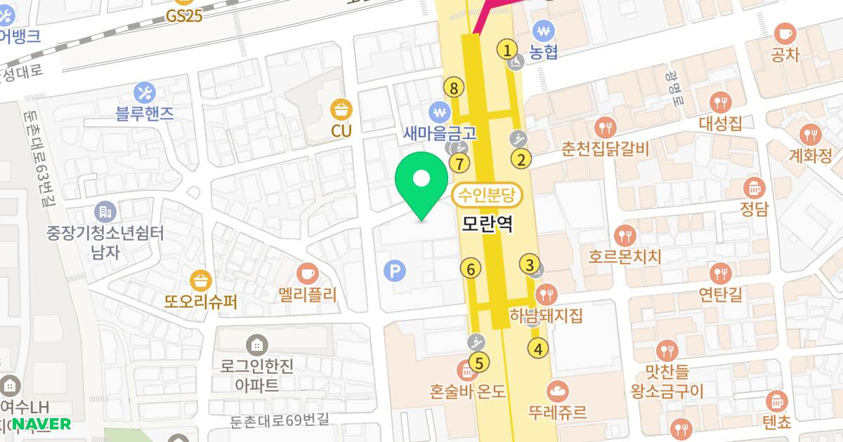 오라타워 위치 지도 - 경기도 성남시 중원구 성남대로1147번길 3