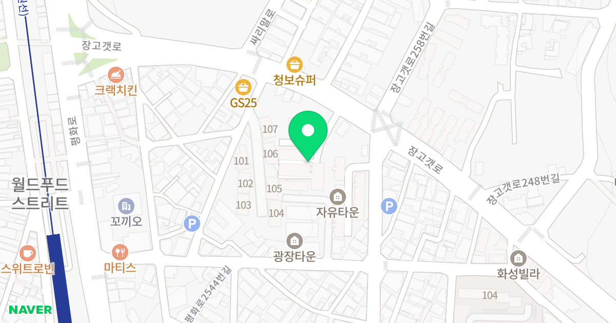 A동 위치 지도 - 경기도 동두천시 장고갯로 261