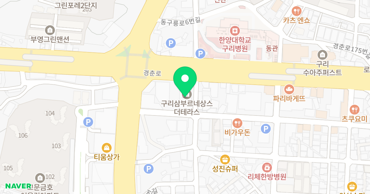 삼부르네상스 더테라스 위치 지도 - 경기도 구리시 경춘로148번길 6