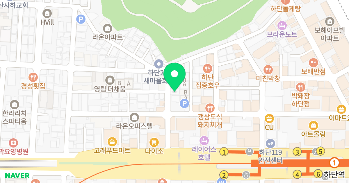 주건축물제1동(515-2) 위치 지도 - 부산광역시 사하구 낙동남로1389번길 16