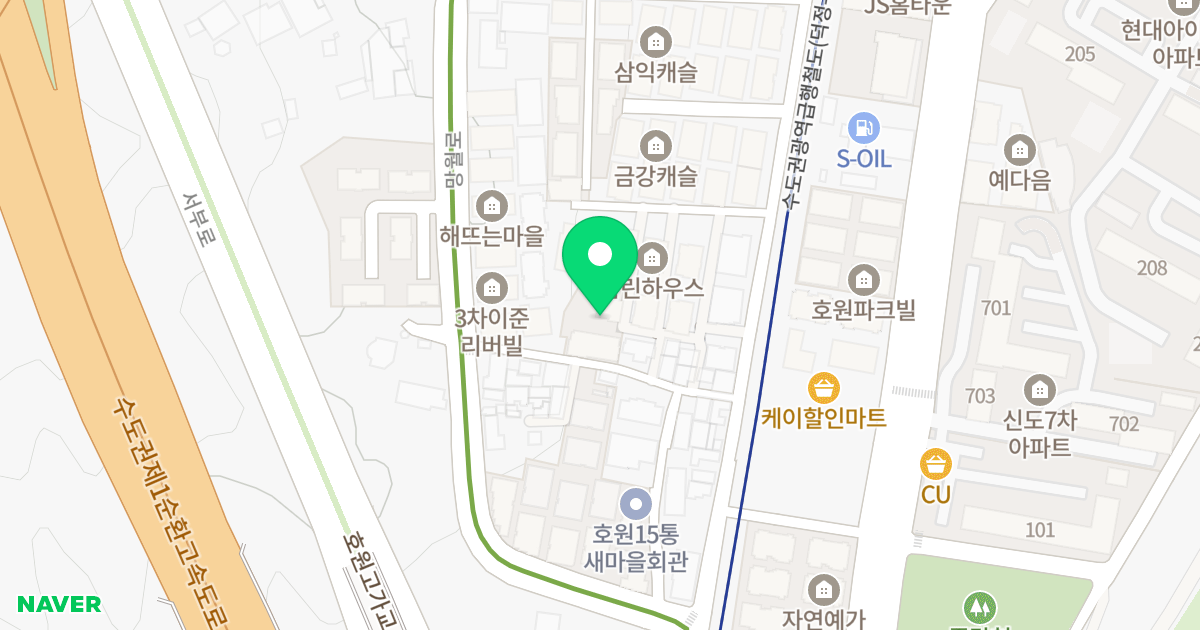 이정루체빌 위치 지도 - 경기도 의정부시 호암로23번길 14
