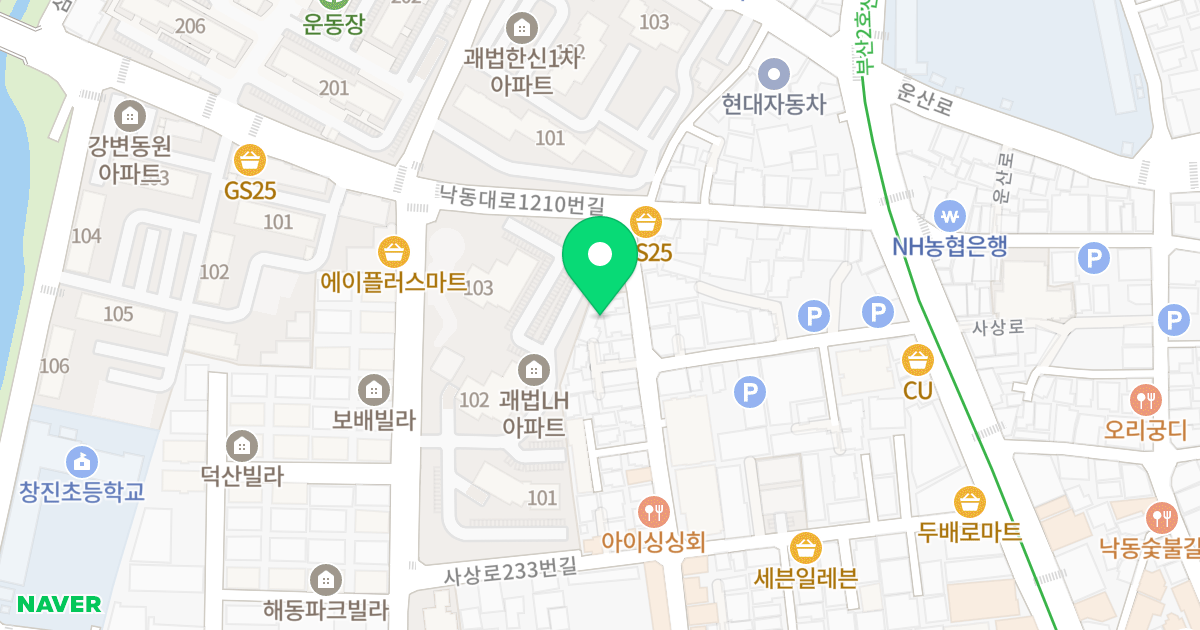 GB85 위치 지도 - 부산광역시 사상구 광장로37번길 85