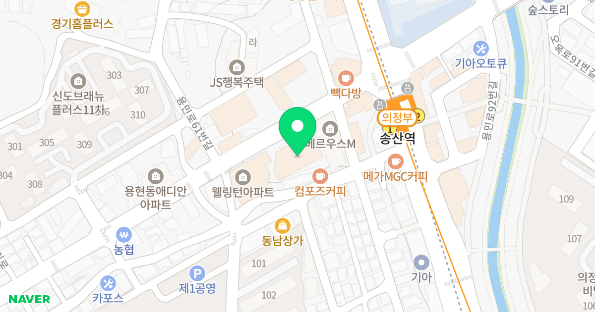 비콘드림시티오피스텔 위치 지도 - 경기도 의정부시 용민로 70