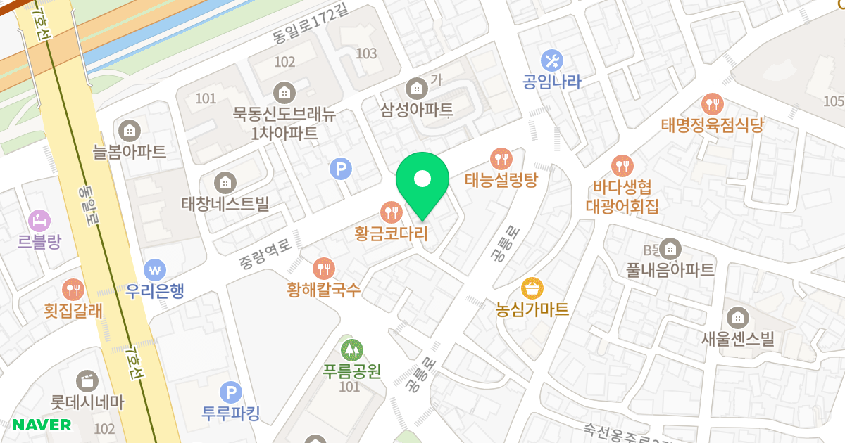 (162-14) 위치 지도 - 서울특별시 중랑구