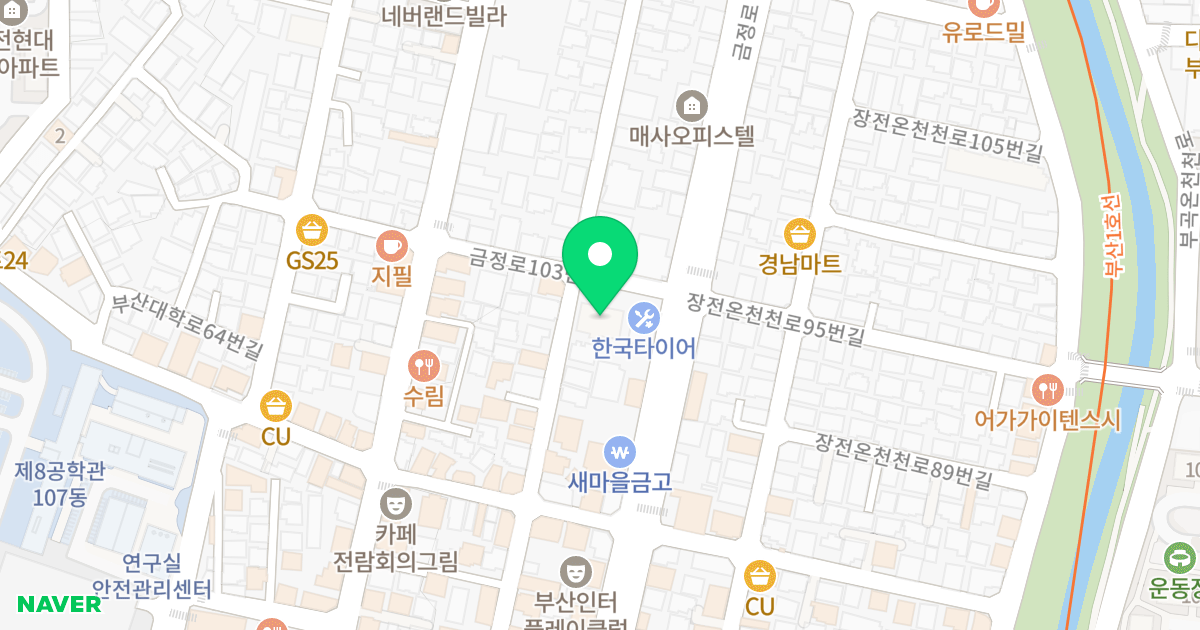 헤브니아Ⅵ :장전 위치 지도 - 부산광역시 금정구 부산대학로50번길 54