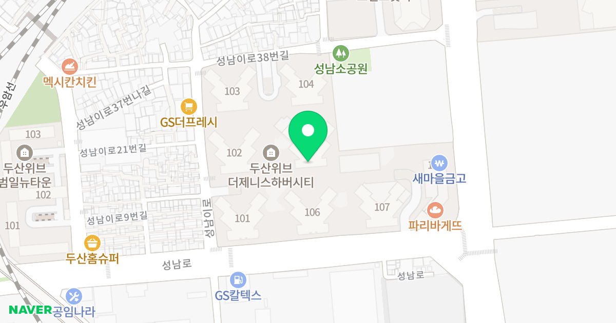 두산위브더제니스 하버시티 위치 지도 - 부산광역시 동구