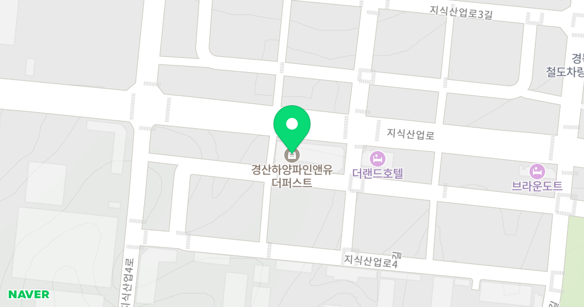 파인앤유 더 퍼스트 위치 지도 - 경상북도 경산시 하양읍 지식산업로4길 8