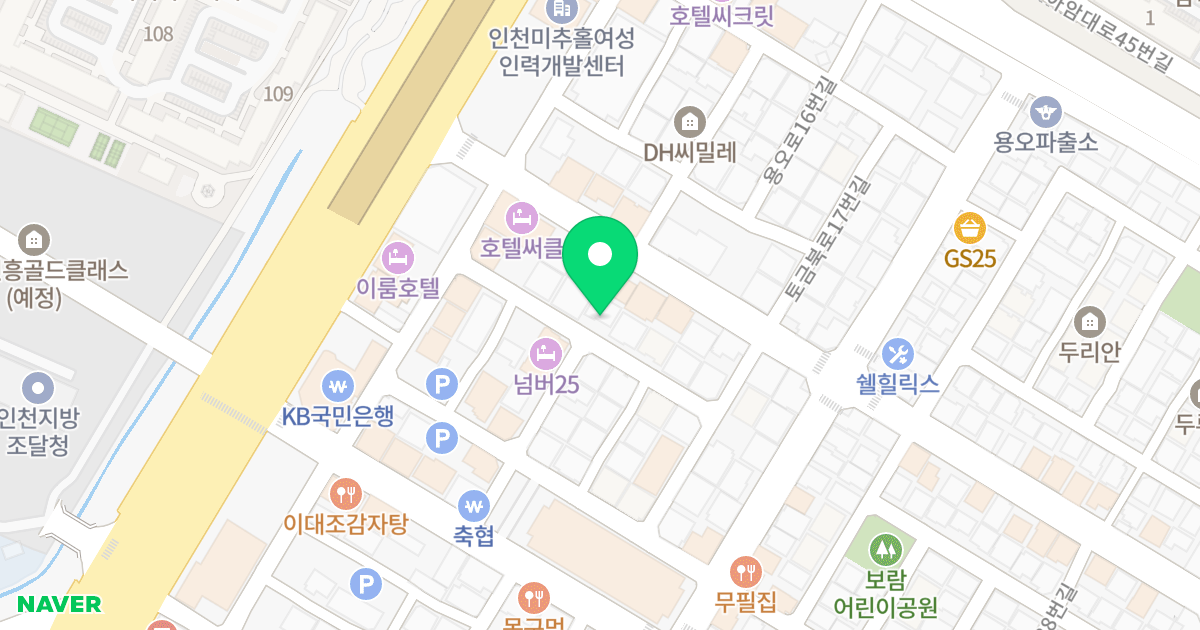 부광쉐르빌 위치 지도 - 인천광역시 미추홀구  8-30